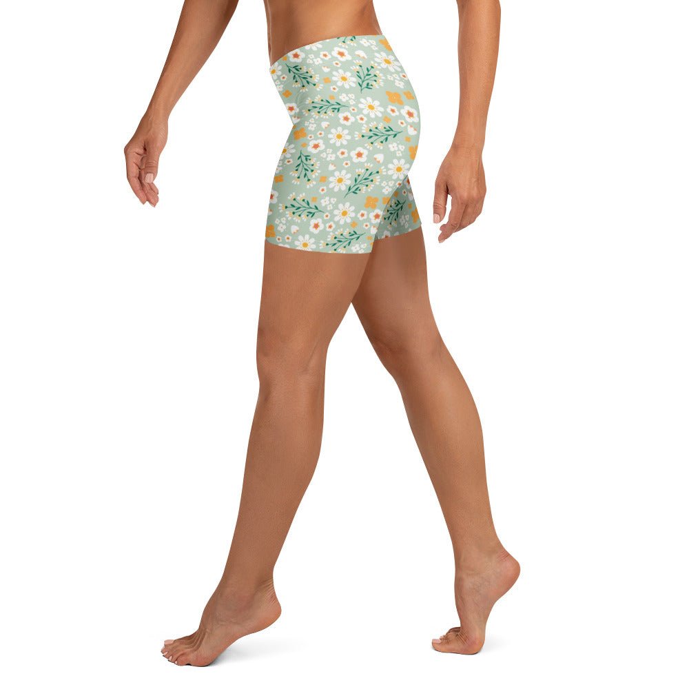 Women Surf Shorts - Flores Esmeralda - Esdushi