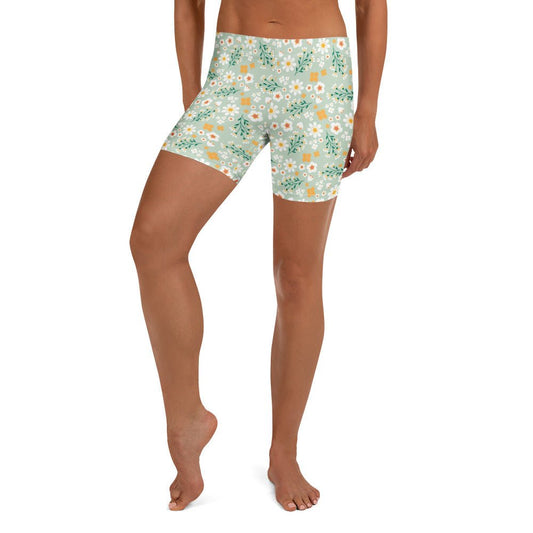 Women Surf Shorts - Flores Esmeralda - Esdushi