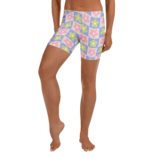 Women Surf Shorts - Groovy Gardenia - Esdushi
