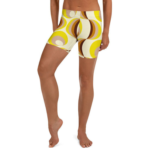 Women Surf Shorts - Retro Riptide - Esdushi